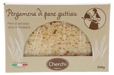 Produktbild von Cherchi Pergamena Guttiau 200g – Knusprige traditionelle sardische Salzcracker