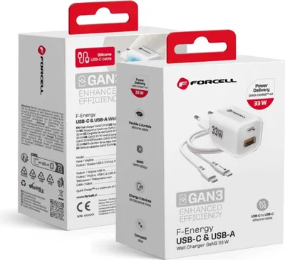 Zdjęcie produktu dla Forcell F-Energy, Wewnętrzna, Prąd przemienny, 20 V, 1 m, Biały