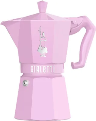 Obrázek produktu pro Bialetti Moka Exclusive, Moka konvička, Růžová, Hliník, 6 hrnků, Termoplastik, 1 kusů