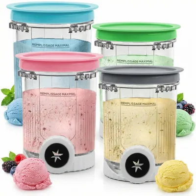 Imagen del producto de Solidchoice - Juego de 4 recipientes de repuesto para máquina de hielo