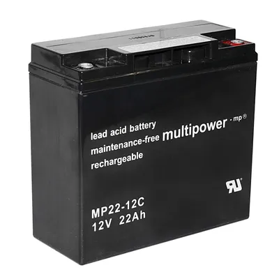 Produktbild von Multipower Blei Akku MP22-12C Pb 12V 22AH 22000mAh Zyklenfest, M5