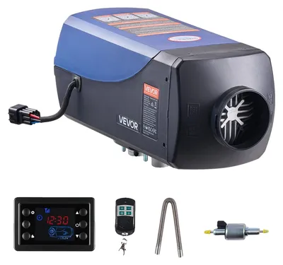 Image de VEVOR Chauffage diesel Réchauffeur d'air 8 kW DC 12 V/24 V Chauffage auxiliaire portable avec télécommande & écran LCD, faible niveau sonore, réservoir de carburant de 10 L pour camions camping-cars