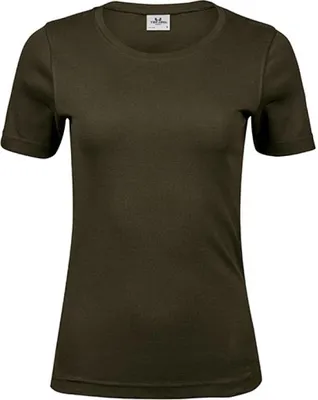 Produktbild von Tee Jays 580 | Ladies Interlock Damen T-Shirt - Farbe: Dark Olive - Größe: M