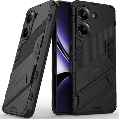 Image de Etui pour Xiaomi Redmi Turbo 4 Hybrid PC TPU Shockproof Protective Case with Stand Function Noir