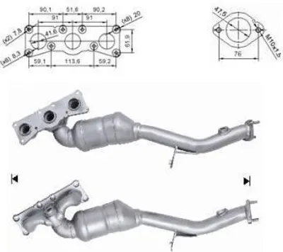 Produktbild von VEGAZ Katalysator Kat für AUDI A4 Avant (8K5, B8) bis Euro 5 AK-839