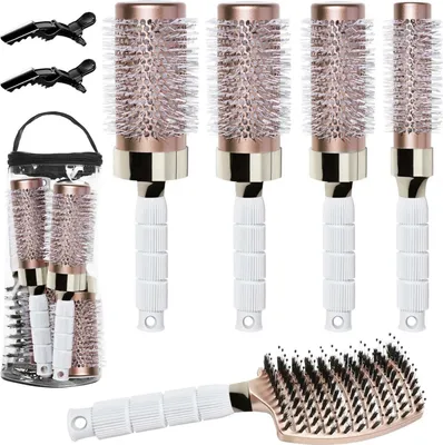 Produktbild von Haar-Rundbürste Set für Haarstyling und Föhnen mit Keramik Ion-Technologie