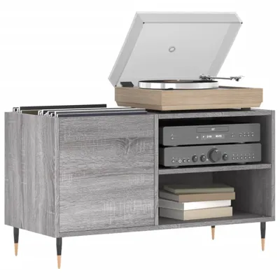 Produktbild von "2026 Aktion" Plattenschrank - CLORIS - CD-Ständer - Medienregal - Grau Sonoma 85x38x48 cm Holzwerkstoff - NeuMöbel1235767