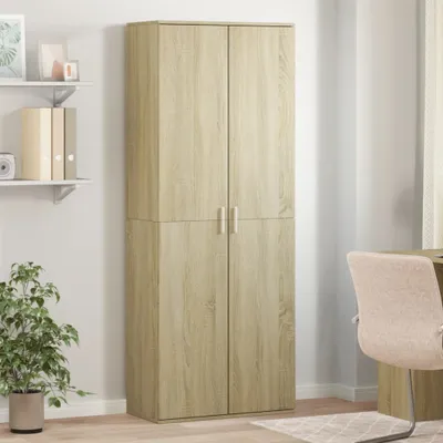Obrázek produktu pro BEI CLORIS Vitrína Highboard Sonoma dub 70x35x180 cm Materiál na bázi dřeva - Komody New5862974 2parcel