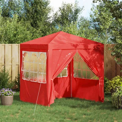 Produktbild von PUEAZU Party-Zelt 200 x 200 x 240 cm Rot PE und Stahl - Pavillons & Partyzelte &36524