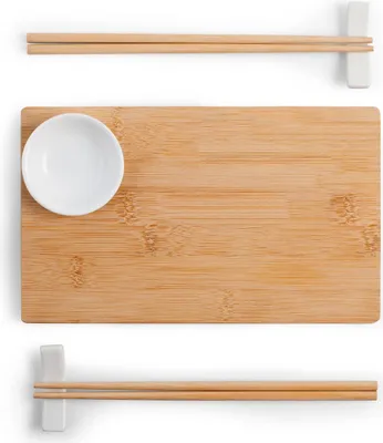 Image de H&h Set de 8 pièces de sushi en bambou cm 24,5x14,5