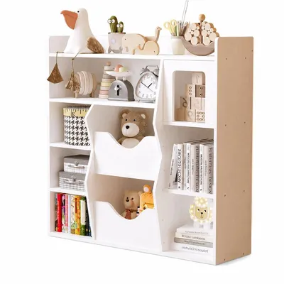 Immagine prodotto di Scaffale per bambini bianco per giocattoli, libri e accessori – organizer a 9 scomparti