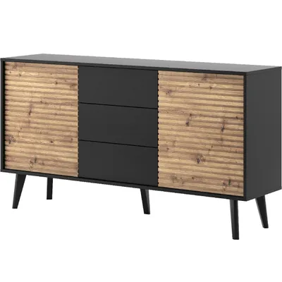 Produktbild von Kommode WOLLOW 05 schwarz / artisan eiche