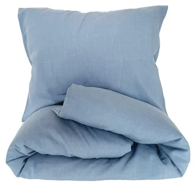 Produktbild von Leinenbettwäsche Naira blau – Set 140 x 200 cm, 70 x 90 cm