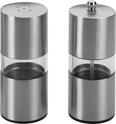 Produktbild von METALTEX 252830010 Salzstreuer- u. Gewürzmühle Set, Inox, Acryl, Keramikmahlwerk