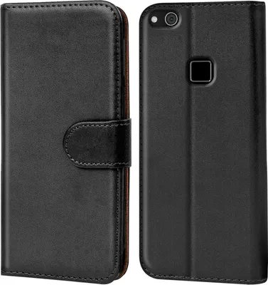 Immagine prodotto di Custodia flip Conie per Huawei P10 Lite portacarte, protezione a tutto tondo in nero