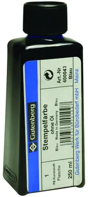 Produktbild von Stempelfarbe ohne Öl 250ml blau