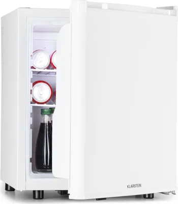 Image de Klarstein Mini Frigo de Chambre de 45L pour Boissons et Bieres, Petit Frigo Silencieux, Mini Bar Intérieur/Ext, Petit Refrigerateur Camping, Stockage de Vins, Cosmetique, Étagères Réglables, 6-18°C