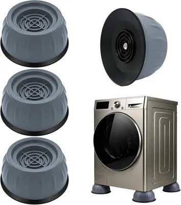 Productafbeelding van 4 stuks anti-trillingspads wasmachine, trillingsdemper van rubber