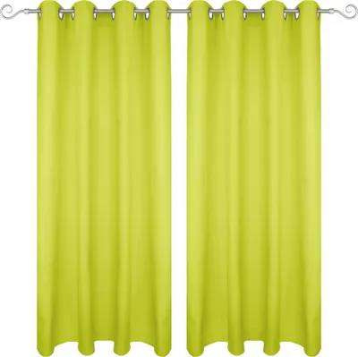 Obrázok produktu pre Záclona s očkami 140x175 cm ( šírka x dĺžka ) v zelenej farbe, nepriehľadná záclona, záclona s očkami v mnohých variantoch