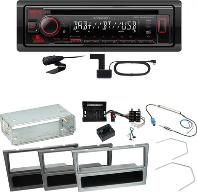 Produktbild von Kenwood KDC-BT450DAB Bluetooth DAB Einbauset für Opel Signum Corsa C Tigra Twintop