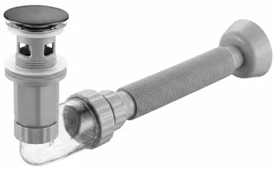 Obrázok produktu pre Umyvadlový Sifon S Univerzální Výpustí Click-Clack Rea Flow Titán