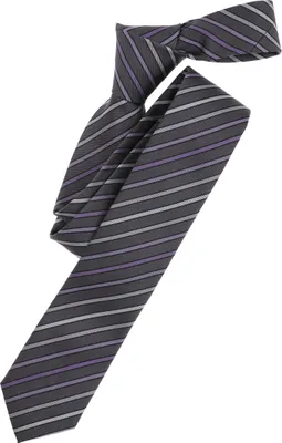 Produktbild von VENTI Herren Business-Krawatte 6cm Seide Struktur Lila gestreift