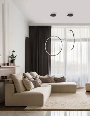 Produktbild von Nova Luce RING LED Pendelleuchte Schwarz 27W Warmweiss 68x21x120cm dimmbar 9820591