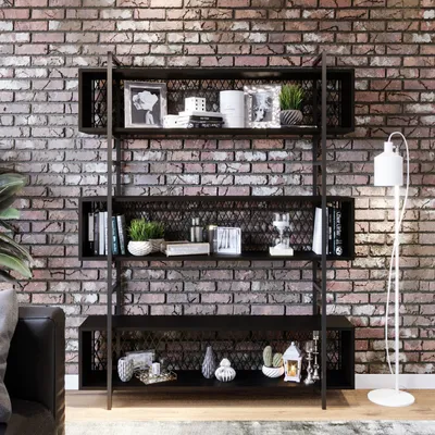 Produktbild von Skye Decor, L1159, Regale, Mehrzweckregal, Schwarz, 140 x 180 x 34 cm