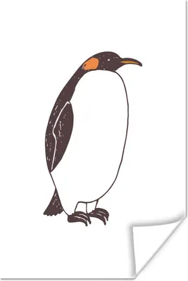 Produktbild von MuchoWow® Poster Pinguin - Kinder - Weiß - Jungen - Mädchen 20x30 cm - Papierdruck