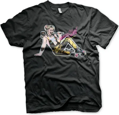 Produktbild von Harley Quinn Roller Skates T-Shirt - Large - Black