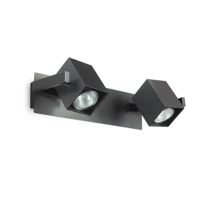 Obrázek produktu pro Moderní nástěnné světlo Mouse Metal Black 2 světla Gu10