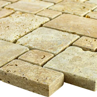 Produktbild von Naturstein Travertin Mosaikfliesen LaGrange Gold