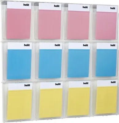 Produktbild von helit Wanddisplay the placativ, 1 2 x DIN lang, glasklar (5690724)