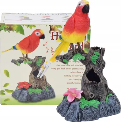 Immagine prodotto di Lolex | Figurina degli uccelli canterini - 2 pezzi - Figurine a batteria - Organizzatore di penne - 14 X 13 X 10 Cm