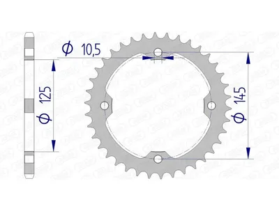 Produktbild von AFAM Kettenrad Alu Standard - 520