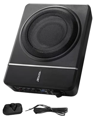 Immagine prodotto di VEVOR subwoofer sottosella per auto da 240 W, ultrasottile, con amplificatore integrato, ingresso di livello alto/basso e controllo del volume per SUV, camion, camper