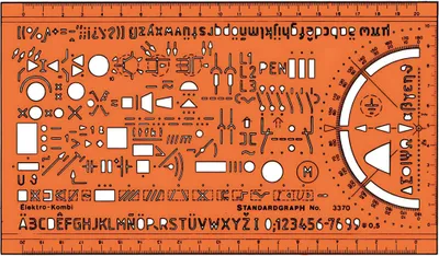 Image de Standardgraph Gabarit électrique combiné 220x125x1,3 3370 4014509007220