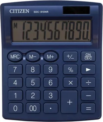 Image de Calculatrice de bureau SDC-810NR 5 solaire/pile bleu clair