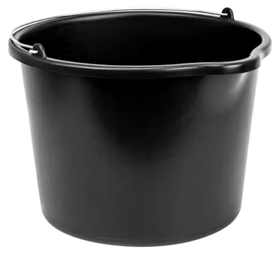 Produktbild von Eimer Baueimer Mörteleimer Lskala Verzinkter Metallhenkel mit Gießer, 12 L, schwarz