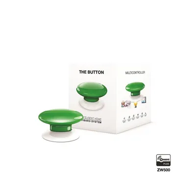 Obrázok produktu pre Fibaro The Button, Bezdrôtový, Alarm, Zelená, 50 m, 868.4/869.8 MHz, 1 kusov