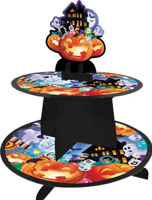 Produktbild von Halloween-Kürbisgeist-Cupcake-Ständer