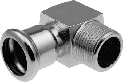 Produktbild von 90° Kurzbogen GZ Stahl - 15 R1/2""
