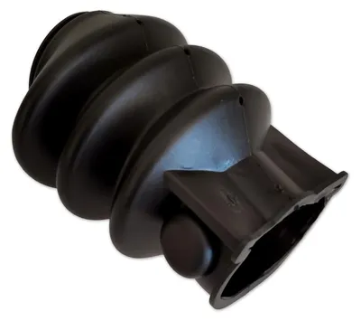 A black rubber bellows part is shown against a white background.
