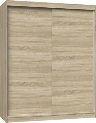 Zdjęcie produktu dla Nowoczesna szafa z drzwiami przesuwnymi „IGA” 160 cm | Kolor: dąb sonoma | Wymiary: 160 x 61 x 200 cm