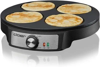 Obrázek produktu pro Napařovač na lívance – Černý – Pro 4 mini lívance – S nepřilnavým povrchem – Pro domácí použití
