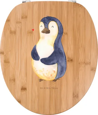 Produktbild von Mr. & Mrs. Panda WC Sitz Pinguin Diät - Transparent - Geschenk, Brille, klo deckel, Klobrille, Pinguine, Foodbaby, WC-Sitz, Abnehmen