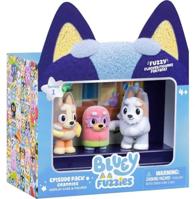 Immagine prodotto di Esposizione di 12 personaggi di Bluey Fuzzies