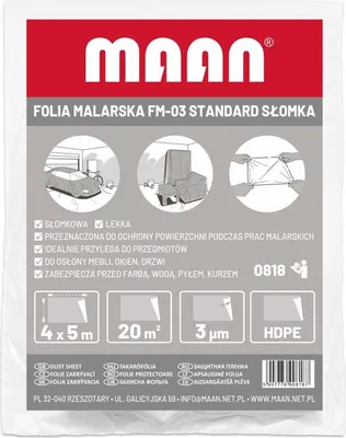 Obrázok produktu pre Maliarská zakrývacia plachta 4 x 5 m, tenká 6 µm, NK-213