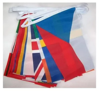 Wimpelkette 28 EU-Länder 8 m 28 Flaggen aus Polyester