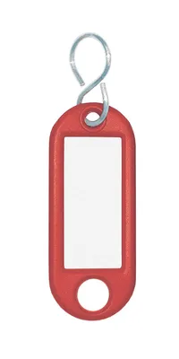 Produktbild von WEDO ® Schlüsselanhänger 5,2x2,1x0,3 cm (BxHxT) S-Haken Kunststoff rot